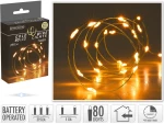 ΧΡΙΣΤΟΥΓΕΝΝΙΆΤΙΚΑ ΛΑΜΠΆΚΙΑ LED GOLD WIRE 80L EXTRA WARM WHT AX9734120