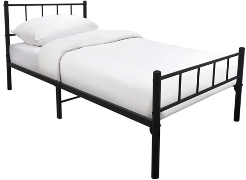 TIVO Κρεβάτι Μονό, για Στρώμα 90x190cm, Μέταλλο Βαφή Μαύρο
