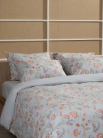 Σετ Σεντόνια Cotton Feelings 2068 Grey Υπέρδιπλο με λάστιχο (170x205+30)