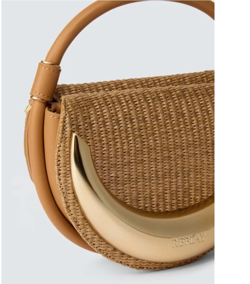 Replay Circular Raffia Bag