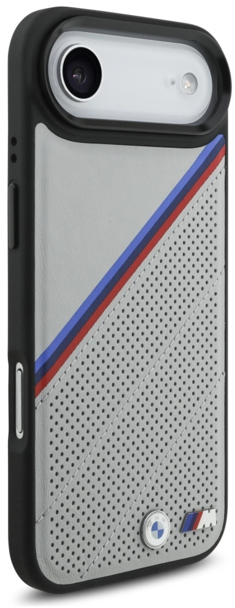 BMW M Tricolor Metal Logo MagSafe Case for iPhone 17 Air - Gray