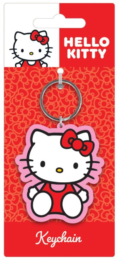HELLO KITTY - Pink - Rubber Keychain