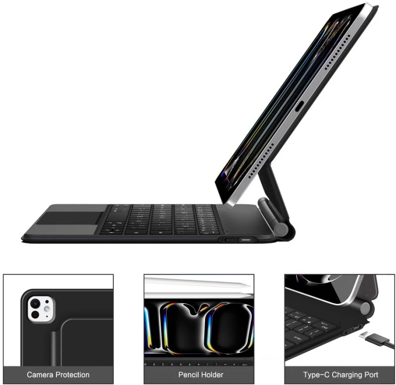 Tech-Protect SmartCase Magnetic for iPad Pro 13” 7/8 2024-2025 - Black
