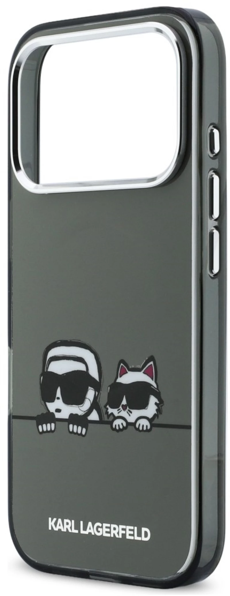 Karl Lagerfeld IML Karl & Choupette Peekaboo Logo MagSafe Case for iPhone 17 Pro Max - Black