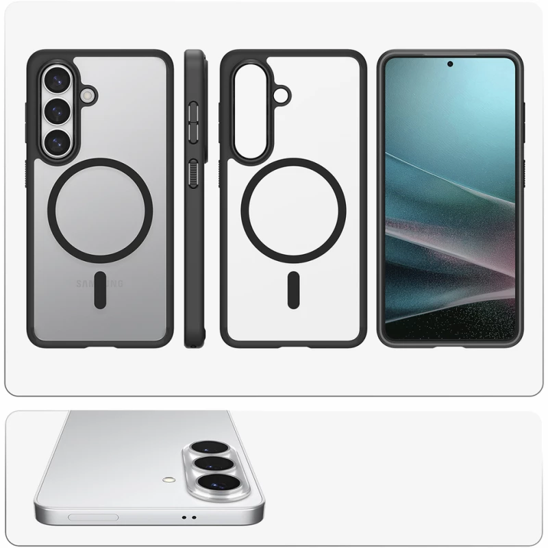 Spigen Ultra Hybrid Mag MagSafe Case for Samsung Galaxy S26+ - Clear Black