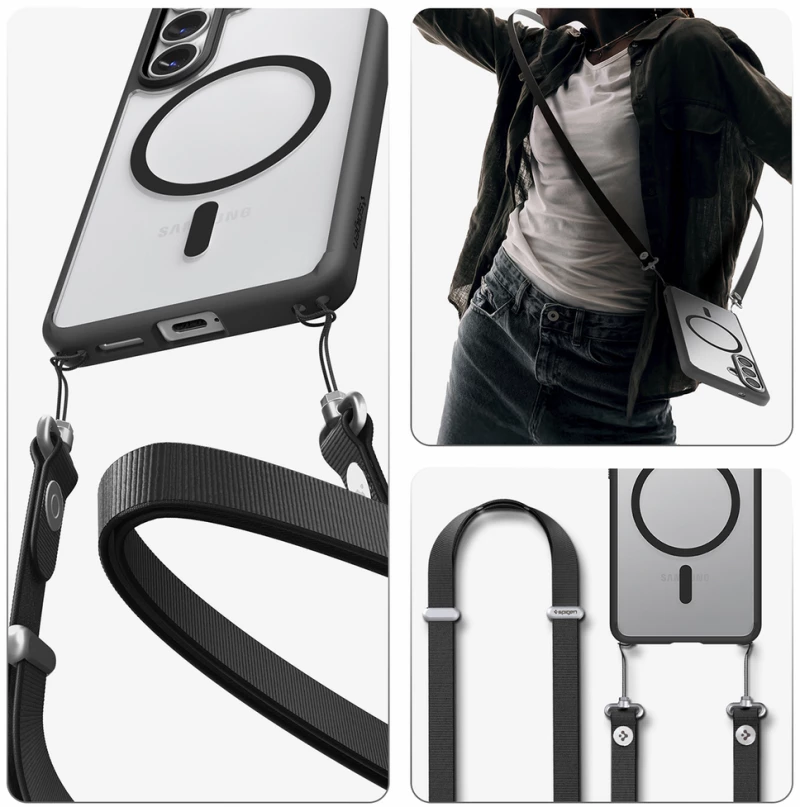 Spigen Ultra Hybrid Mag MagSafe Case for Samsung Galaxy S26+ - Clear Black