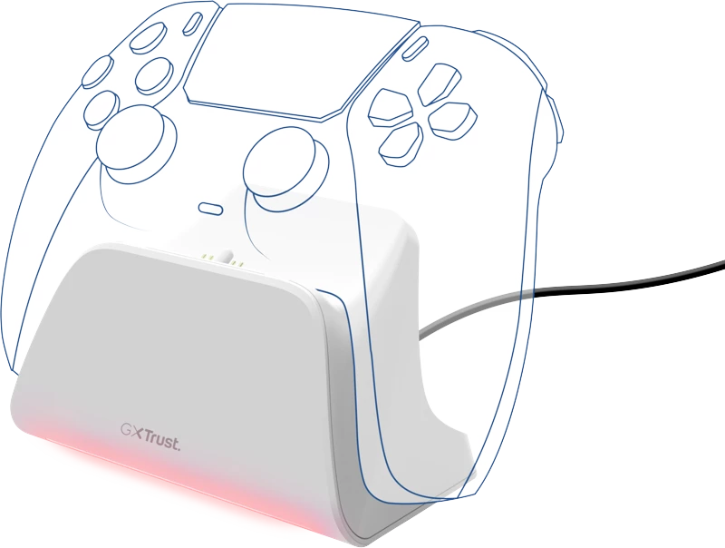 Trust - GXT255W PS5 Charge Stand - White / PlayStation 5