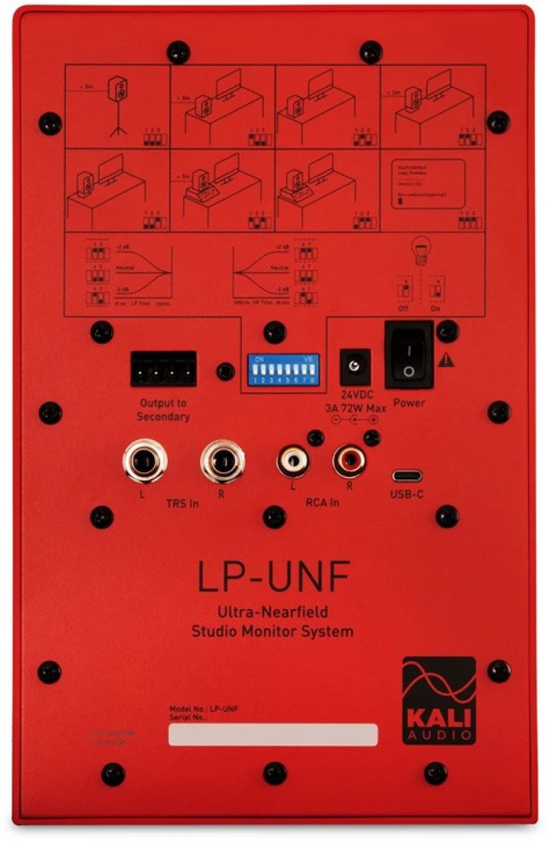 Kali Audio LP-UNF-R - a pair of Bluetooth monitor speakers (red)