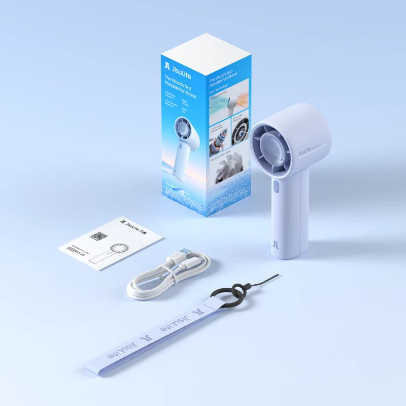 Jisulife Handheld Fan 10 4000mAh Portable USB Fan - Blue