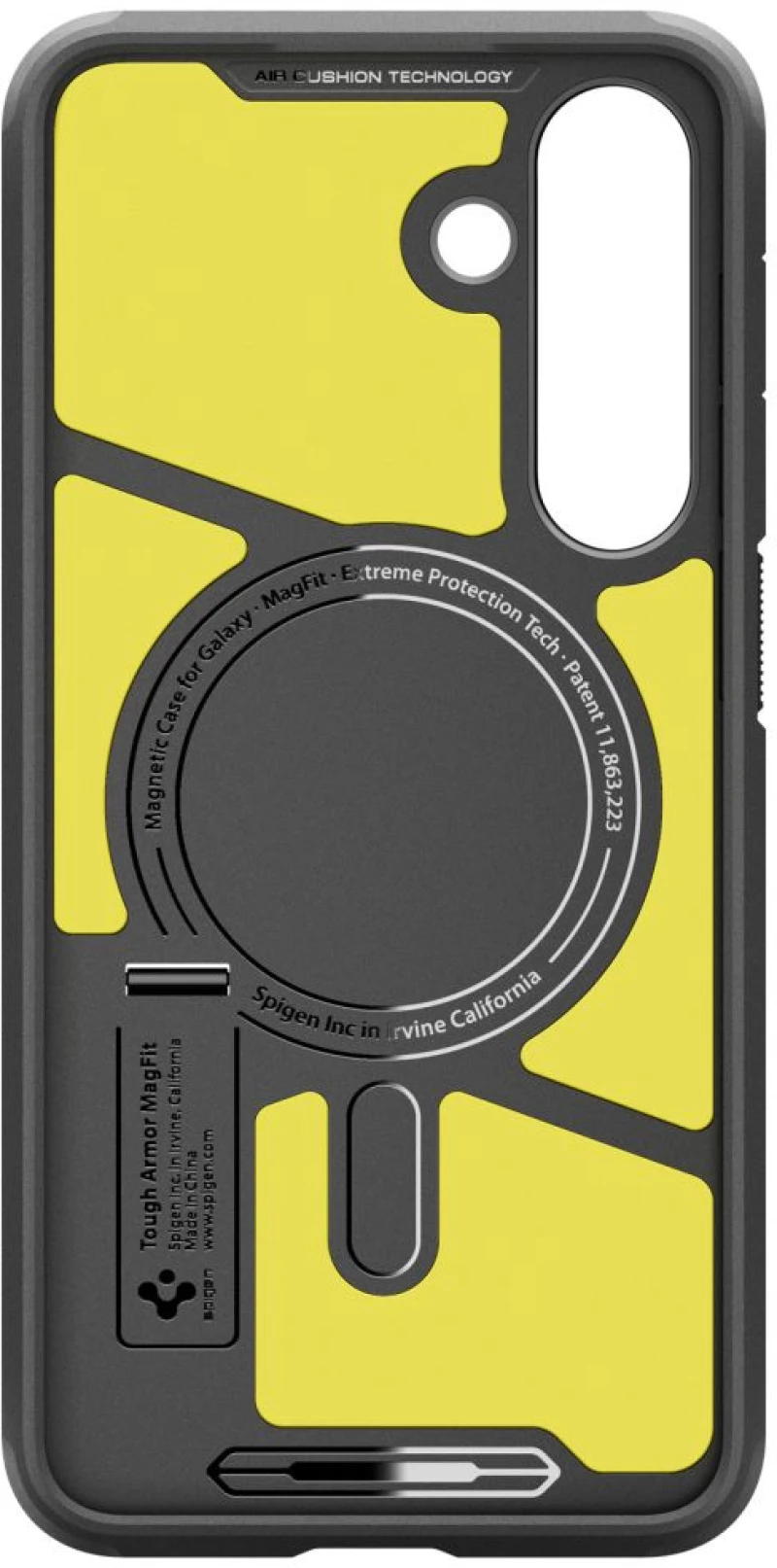 Spigen Tough Armor Mag MagSafe Case for Samsung Galaxy S25 FE - Black and Yellow