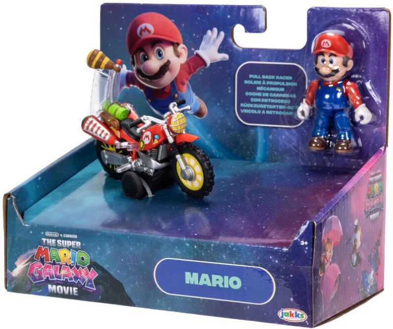 Super Mario Bros - Super Mario Galaxy Movie Mario & Luigi assorted figure + vehicle