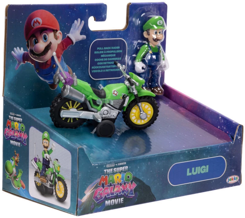 Super Mario Bros - Super Mario Galaxy Movie Mario & Luigi assorted figure + vehicle