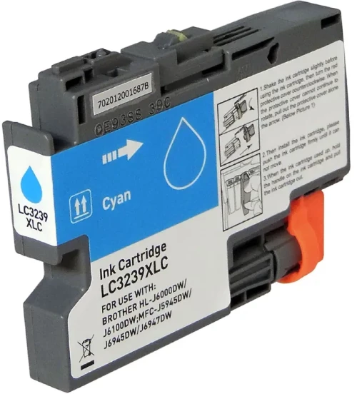 Συμβατό μελάνι Brother LC3239xl Cyan
