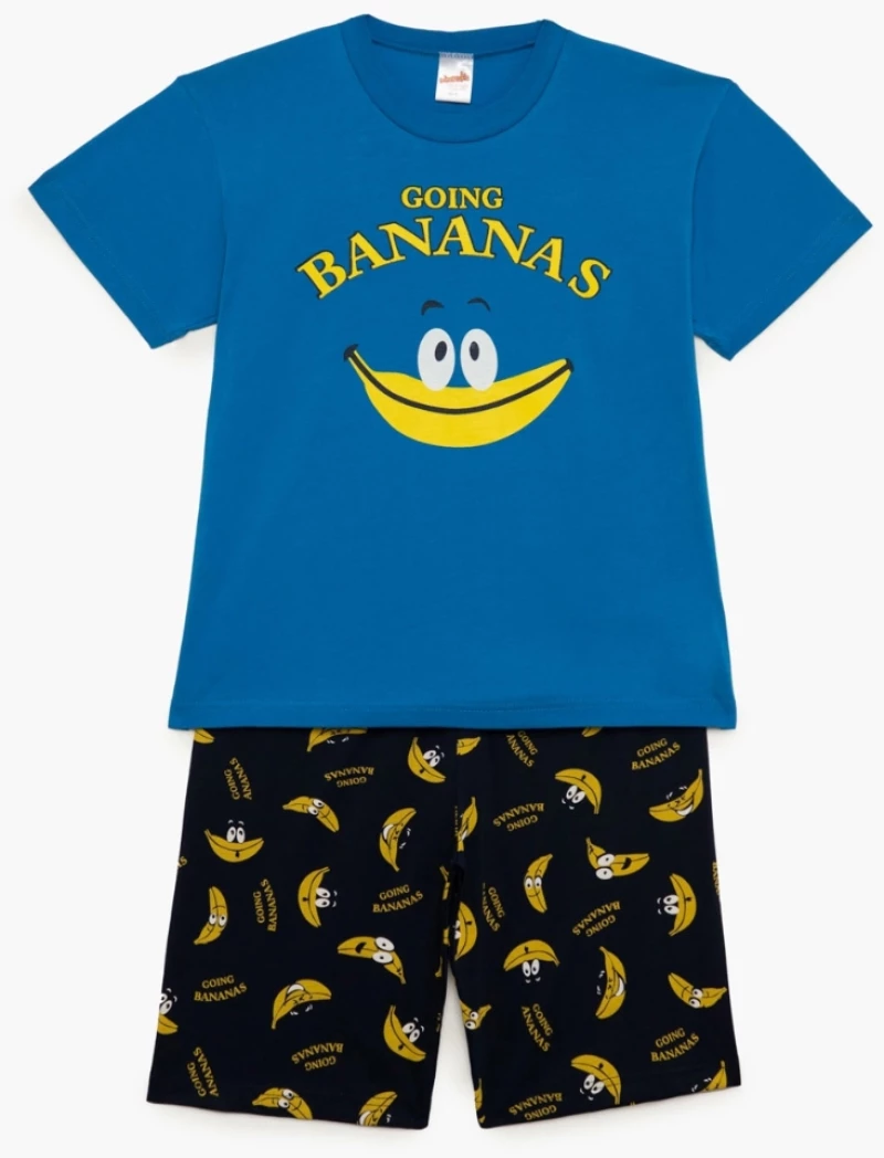 Minerva Bananas Κοντομάνικη Καλοκαιρινή Πιτζάμα Αγόρι 90-62367 - ΡΟΥΑ