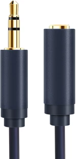 CABLETIME καλώδιο προέκτασης ήχου 3.5mm CT-AV302-H11G  gold plated  15m  μπλε