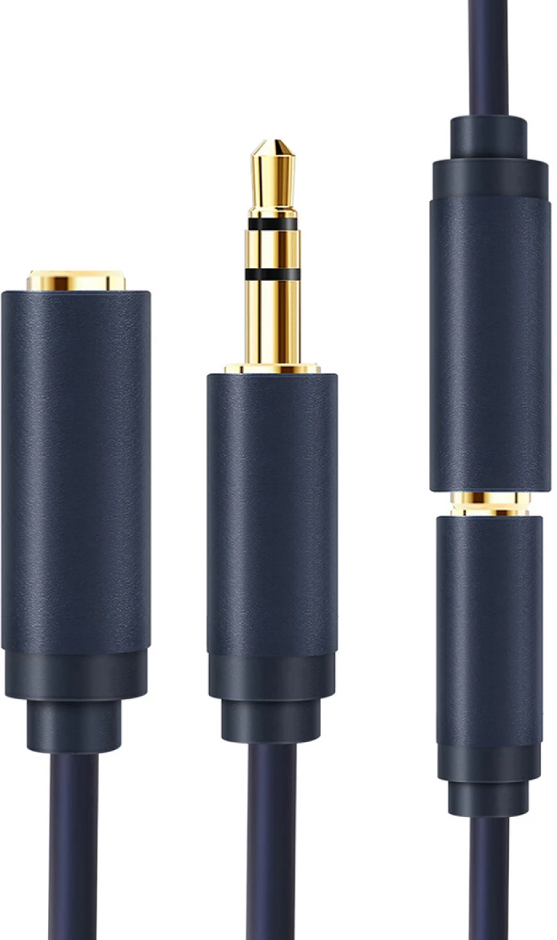 CABLETIME καλώδιο προέκτασης ήχου 3.5mm CT-AV302-H11G  gold plated  15m  μπλε
