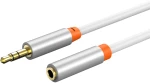 CABLETIME καλώδιο προέκτασης ήχου 3.5mm CT-AV311-P12G  gold plated  0.5m  λευκό