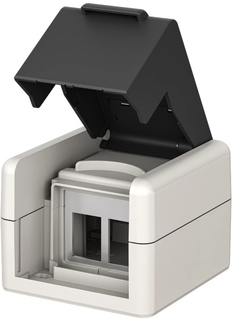 GOOBAY κυτίο για 2x Keystone modules 79169  εξωτερικού χώρου  IP44  λευκό/μαύρο