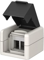 GOOBAY κυτίο για 2x Keystone modules 79169  εξωτερικού χώρου  IP44  λευκό/μαύρο