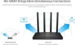 TP-LINK Router Archer C6  Wi-Fi 1200Mbps AC1200  MU-MIMO  Ver. 4.0