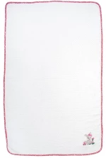 Κουβέρτα Πικέ Με Κέντημα bebe Deer 197 80X110 White-Pink 100% Cotton - -