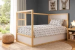 Σεντόνια Εμπριμέ Σετ 2 τεμ kids Floating Bunny 715 160X240 Grey 100% Cotton - -