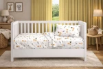 Σεντόνια Εμπριμέ Σετ 3 τεμ bebe Giraffe 599 120X160 White-Orange 100% Cotton - -