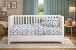 Σεντόνια Εμπριμέ Σετ 3 τεμ bebe Big Cats 28 120X160 Light Aqua 100% Cotton - -