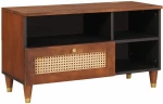 vidaXL Ντουλάπι TV με ράφι Καφέ 80 x 33,5 x 46 εκ. Στερεό ξύλο μάνγκο