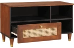 vidaXL Ντουλάπι TV με ράφι Καφέ 80 x 33,5 x 46 εκ. Στερεό ξύλο μάνγκο
