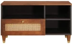 vidaXL Ντουλάπι TV με ράφι Καφέ 80 x 33,5 x 46 εκ. Στερεό ξύλο μάνγκο