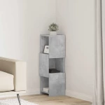 vidaXL Γωνιακό Ντουλάπι Σκυρόδεμα Γκρι 25,5x25x80εκ Επεξεργασμένο ξύλο