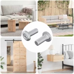 vidaXL Βίδα με κλειδί κεφαλής 2 pcs Ασημί M6 x 15 mm Ατσάλι