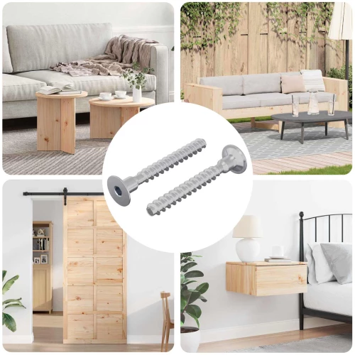 vidaXL Βίδα 2 pcs Επικαλυμμένο με ψευδάργυρο 5 x 40 mm Σίδερο