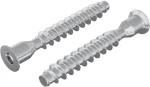 vidaXL Βίδες Επιβεβαίωσης 2 pcs Ασημί Ø7 x 50 χιλ Μέταλλο