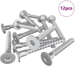 vidaXL Βίδες Επιβεβαίωσης 12 pcs Ασημί Ø5 x 40 mm Μέταλλο