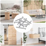 vidaXL Βίδες επίπλων 12 pcs Ασημί M6 x 60 χιλ. Ατσάλι