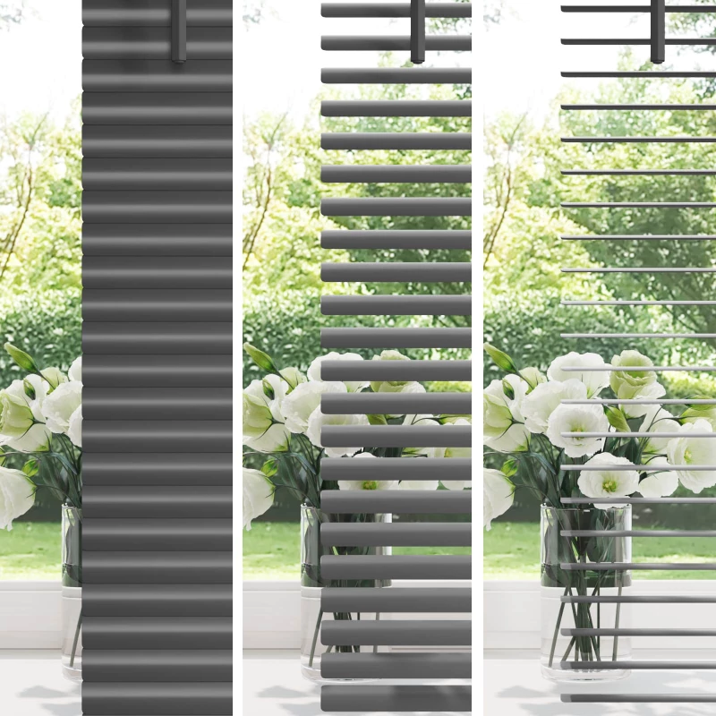 vidaXL Βενετσιάνικη Σκίαση Ασημί Γκρι 150 x 70 cm PVC