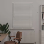 vidaXL Βενετσιάνικη Σκίαση Λευκός 150 x 90 cm PVC