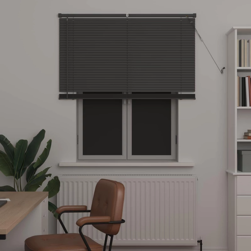 vidaXL Βενετσιάνικη Σκίαση Ασημί Γκρι 150 x 120 cm PVC