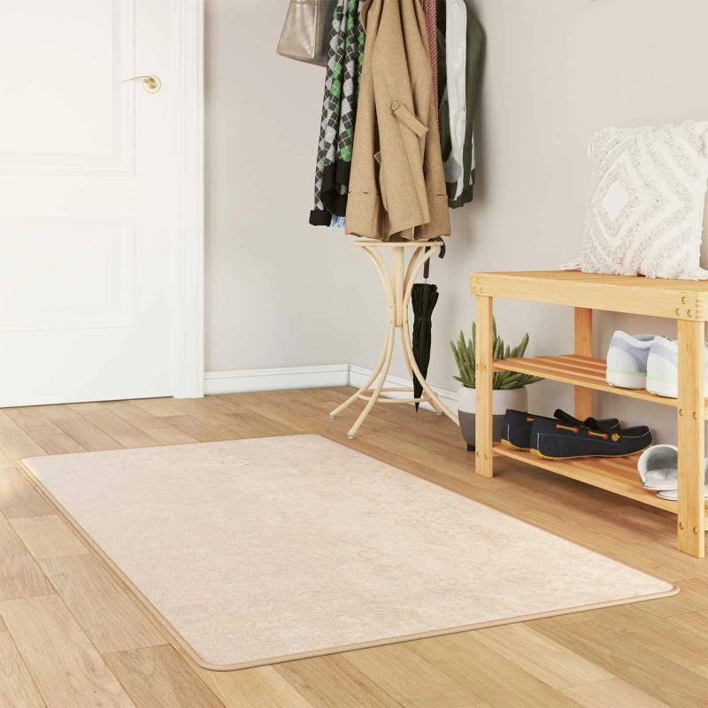 vidaXL Χαλί Runner MARSA Κρεμ 80 x 150 cm Πολυέστερ και PVC