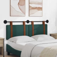 vidaXL Κρεμαστό Κεφαλάρι Σκούρο Πράσινο 130 x 55 x 5 εκ Αντίκα PU