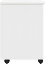 vidaXL Κινητό Ντουλάπι με τροχούς Λευκός 34 x 39 x 56 εκ Στερεό πεύκο