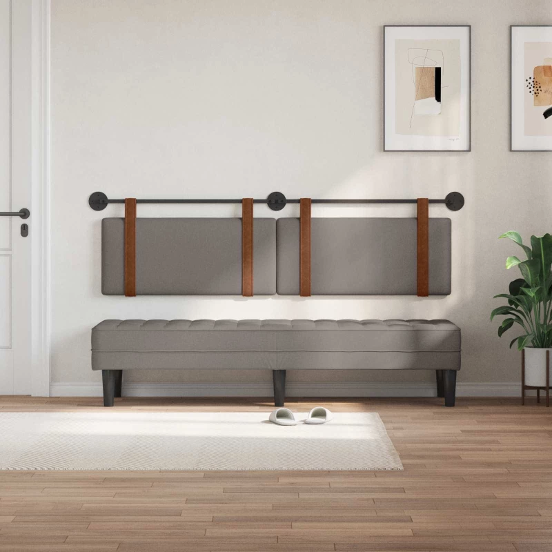vidaXL Κεφαλάρι κρεβατιού κρεμαστό Taupe Αντίκα PU