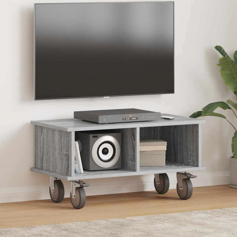 vidaXL Βάση TV Γκρίζο Σονομα 68,5 x 35 x 35 εκ Επεξεργασμένο ξύλο