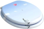 vidaXL Μαλακή κλειστή λεκάνη 2 pcs Μπλε 44 x 38 εκ. Πίνακας MDF