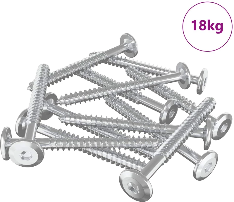 vidaXL Ξυλοβίδες 1350 pcs Ασημί Ατσάλι