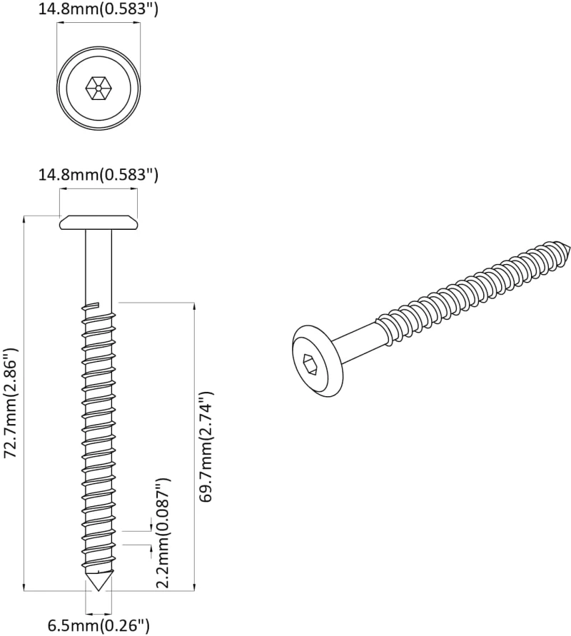 vidaXL Ξυλοβίδες 1350 pcs Ασημί Ατσάλι