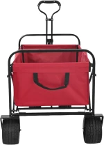 vidaXL Αναδιπλούμενο Καρότσι Κόκκινο 89 x 63 x 96 εκ