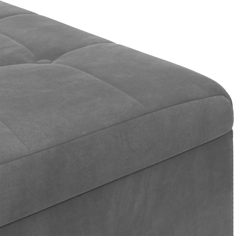 vidaXL Οθωμανικό αποθήκευσης Σκούρο Γκρι 80 x 80 x 45 cm Βελούδο